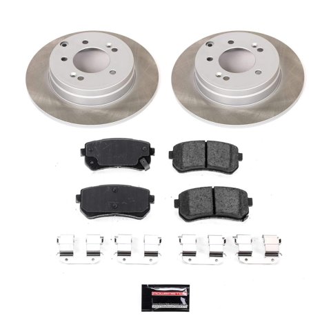 PowerStop Z17 Evolution Plus Semi-Coated Rotor Brake Kits for 2016-2020 OPTIMA, 2016-2019 SONATA - SC7505 and Pad Combo, Semi-Coated, Rear, Solid Surface Rotors, 11.14 in. O.D., Ceramic Pads, Hyundai, Kia, Kit thumbnail 4