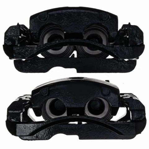 PowerStop Performance Powdercoated Brake Calipers S4728BLK Disc Caliper, Cast Iron, Black, 2-Piston, Cadillac, Chevy, GMC, Pair thumbnail 1