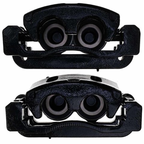 PowerStop Performance Powdercoated Brake Calipers S4918ABLK Disc Caliper, 2-Piston, Iron, Black Powdercoated, Cadillac, Chevy, GMC, Front, Pair