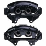 PowerStop Performance Powdercoated Brake Calipers S5016ABLK Disc Caliper, 2-Piston, Iron, Black Powdercoated, Chrysler, Dodge, Front, Pair thumbnail 1
