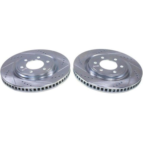Power Stop 22-23 Ford F-150 Lightning Front Drilled & Slotted Rotor - Pair