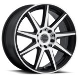 Raceline 144M Storm 16x7in / 5x108/5x114.3 BP / 40mm Offset / 72.62mm Bore - Black & Machined Wheel thumbnail 1
