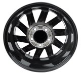Raceline 820M Twisted 15x5in / 5x114.3 BP / 0mm Offset / 3.19mm Bore - Black & Machined Wheel thumbnail 2