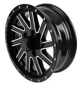 Raceline 820M Twisted 15x5in / 5x114.3 BP / 0mm Offset / 3.19mm Bore - Black & Machined Wheel thumbnail 4