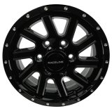Raceline 820M Twisted 15x6in / 6x139.7 BP / 0mm Offset / 4.25mm Bore - Black & Machined Wheel thumbnail 1