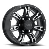 Raceline 840 Arsenal 16x6in / 8x165.1 BP / 0mm Offset / 4.90mm Bore - Black & Machined Wheel thumbnail 1