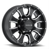 Raceline 860M Mamba 16x6in / 8x165.1 BP / 0mm Offset / 4.90mm Bore - Black & Machined Wheel thumbnail 1