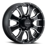 Raceline 860M Mamba 16x6in / 8x165.1 BP / 0mm Offset / 4.90mm Bore - Black & Machined Wheel thumbnail 4