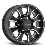 Raceline 860M Mamba 15x6in / 5x127 BP / 0mm Offset / 3.19mm Bore - Black & Machined Wheel thumbnail 2