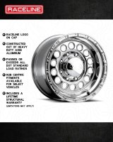 Raceline 887 Rock Crusher 15x8in / 5x114.3 BP / -32mm Offset / 83.82mm Bore - Polished Wheel thumbnail 3
