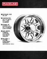 Raceline 888 Renegade 16x10in / 8x165.1 BP / -25mm Offset / 130.81mm Bore - Polished Wheel thumbnail 8