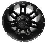 Raceline 931B Injector 17x9in / 5x114.3/5x127 BP / -12mm Offset / 78.1mm Bore - Satin Black Wheel thumbnail 2