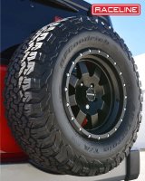Raceline 935B Defender 17x9in / 5x139.7 BP / -12mm Offset / 107.95mm Bore - Satin Black Wheel thumbnail 3