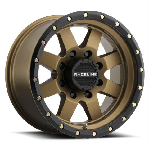 Raceline 935BZ Defender 17x9in / 5x127 BP / -12mm Offset / 83.82mm Bore - Bronze Wheel