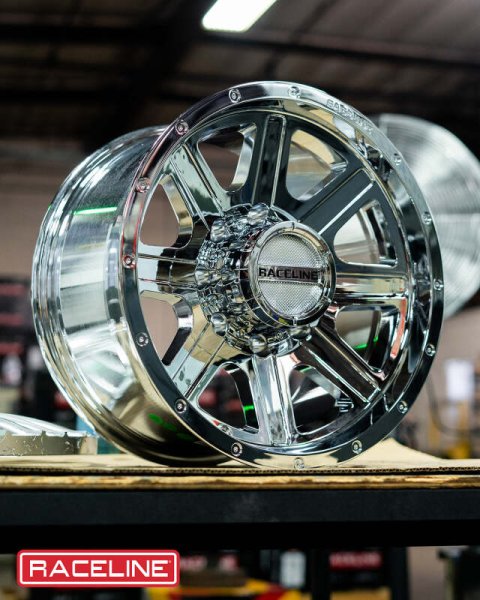 Raceline 940C Hostage 16x8in / 8x165.1 BP / 0mm Offset / 125.2mm Bore - Chrome Wheel thumbnail 5