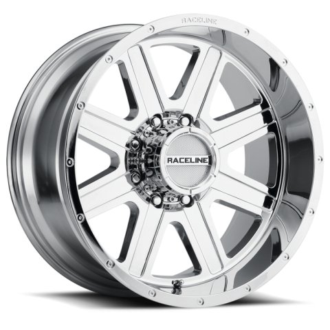 Raceline 940C Hostage 20x9in / 8x180 BP / 12mm Offset / 124.2mm Bore - Chrome Wheel thumbnail 1
