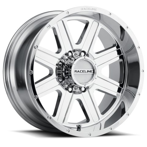 Raceline 940C Hostage 18x9in / 8x180 BP / 12mm Offset / 124.2mm Bore - Chrome Wheel thumbnail 2