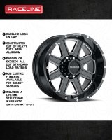 Raceline 940M Hostage 18x9in / 6x139.7 BP / 12mm Offset / 106.1mm Bore - Black & Milled Wheel thumbnail 5