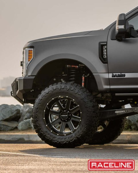 Raceline 940M Hostage 20x9in / 8x165.1 BP / 0mm Offset / 125.2mm Bore - Black & Milled Wheel thumbnail 5