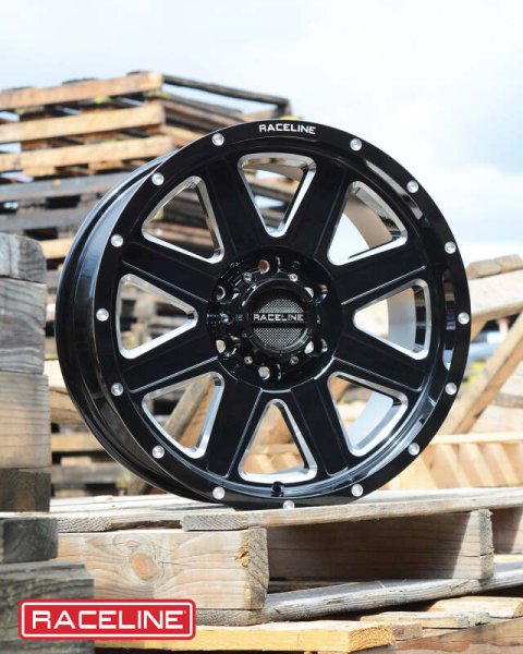 Raceline 940M Hostage 17x9in / 5x139.7 BP / 0mm Offset / 106.5mm Bore - Black & Milled Wheel thumbnail 4