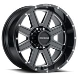 Raceline 940M Hostage 20x9in / 8x180 BP / 12mm Offset / 124.2mm Bore - Black & Milled Wheel thumbnail 2