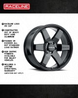 Raceline 942B Addict 18x8in / 6x135 BP / 35mm Offset / 87.1mm Bore - Gloss Black Wheel thumbnail 5