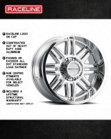 Raceline 948C Split 17x9in / 8x180 BP / 18mm Offset / 124.2mm Bore - Chrome Wheel thumbnail 6
