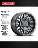 Raceline 951B Ryno 18x9in / 8x165.1 BP / 18mm Offset / 130.81mm Bore - Satin Black Wheel thumbnail 4