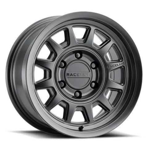 Raceline 952B Aero 17x9in / 5x139.7 BP / -12mm Offset / 106.5mm Bore - Satin Black Wheel