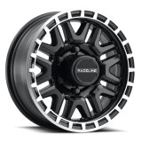 Raceline 953BM Krank 15x6in / 6x139.7 BP / 0mm Offset / 4.25mm Bore - Black & Machined Wheel thumbnail 1