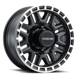 Raceline 953BM Krank 16x6in / 6x139.7 BP / 0mm Offset / 4.25mm Bore - Black & Machined Wheel thumbnail 4