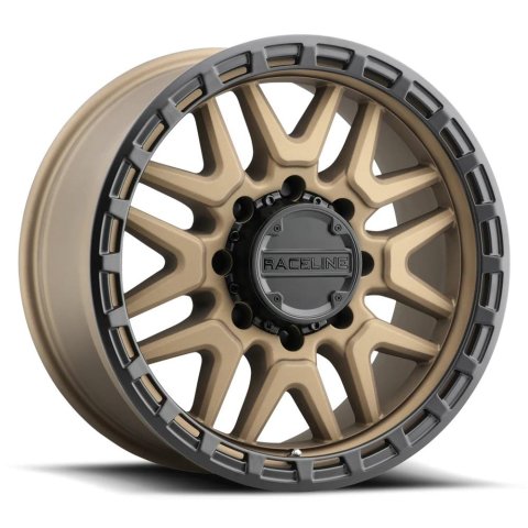 Raceline 953BZ Krank 18x9in / 8x180 BP / 18mm Offset / 124.2mm Bore - Bronze Wheel