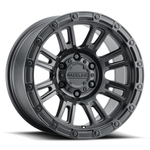 Raceline 956B Compass 18x9in / 8x165.1 BP / -12mm Offset / 125.2mm Bore - Satin Black Wheel