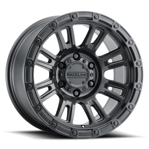 Raceline 956B Compass 17x8in / 5x110 BP / 30mm Offset / 72.62mm Bore - Satin Black Wheel thumbnail 4