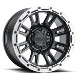 Raceline 956BS Compass 17x8.5in / 5x127 BP / 0mm Offset / 78.1mm Bore - Black & Silver Lip Wheel thumbnail 2