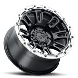 Raceline 956BS Compass 18x9in / 8x180 BP / 18mm Offset / 125.2mm Bore - Black & Silver Lip Wheel thumbnail 3