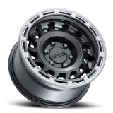 Raceline 957BS Halo 17x9in / 6x139.7 BP / -12mm Offset / 106.1mm Bore - Black & Silver Lip Wheel thumbnail 4