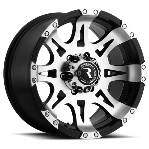 Raceline 982 Raptor 18x9in / 6x139.7 BP / -6mm Offset / 106.1mm Bore - Black & Machined Wheel thumbnail 3