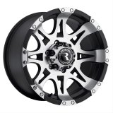 Raceline 982 Raptor 16x8in / 6x139.7 BP / 0mm Offset / 106.1mm Bore - Black & Machined Wheel thumbnail 1