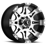 Raceline 982 Raptor 17x9in / 6x139.7 BP / 0mm Offset / 106.1mm Bore - Black & Machined Wheel thumbnail 1