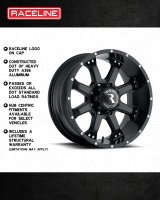 Raceline 991B Assault 16x8in / 8x170 BP / 0mm Offset / 125.2mm Bore - Satin Black Wheel thumbnail 7