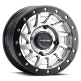 Raceline A12SB Squad 15x7in/4x156 BP/38mm Offset/132.5mm Bore - Silver & Black Ring Beadlock Wheel thumbnail 1