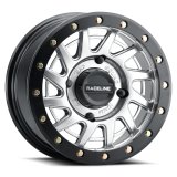Raceline A12SB Squad 15x7in/4x156 BP/38mm Offset/132.5mm Bore - Silver & Black Ring Beadlock Wheel thumbnail 3