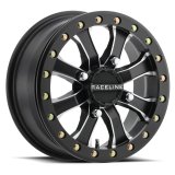 Raceline A71MB Mamba 14x6in/4x137 BP/40mm Offset/110.18mm Bore - Black & Machined Beadlock Wheel thumbnail 1