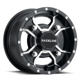 Raceline A77 Mamba 10x5in / 4x156 BP / 18mm Offset / 132.5mm Bore - Black & Machined Wheel thumbnail 3