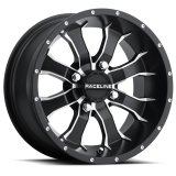 Raceline A77 Mamba 14x7in / 4x156 BP / 5mm Offset / 132.5mm Bore - Black & Machined Wheel thumbnail 1