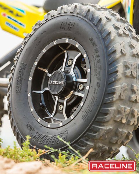 Raceline A77 Mamba 15x7in / 4x156 BP / 5mm Offset / 132.5mm Bore - Black & Machined Wheel thumbnail 8