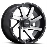 Raceline A82M Twist 14x7in / 4x137 BP / 10mm Offset / 110.2mm Bore - Black & Machined Wheel thumbnail 1