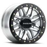 Raceline A91MA Ryno 14x7in/4x156 BP/10mm Offset/132.5mm Bore - Machined & Black Ring Beadlock Wheel thumbnail 1