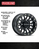 Raceline A92B Podium 14x7in / 4x156 BP / 10mm Offset / 132.5mm Bore - Satin Black Beadlock Wheel thumbnail 5